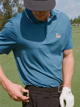 Walker Golf Things Members Polo - Pacific Blue