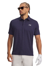 Under Armour Playoff 3.0 Printed Polo - Mid-night Navy/White