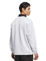adidas Long Sleeve Knit Sweat Polo Shirt - White