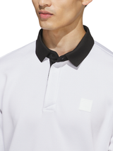 adidas Long Sleeve Knit Sweat Polo Shirt - White
