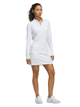 adidas Womens Ultimate365 Cool Feeling Printed 1/4-Zip Mock Top - Frozen Lemon