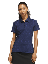 adidas Womens Performance Printed Polo Shirt - Collegiate Navy