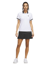 adidas Womens Cilmacool Flak Knit Collar Polo Shirt Short Sleeve - White