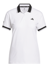 adidas Womens Cilmacool Flak Knit Collar Polo Shirt Short Sleeve - White
