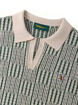 Walker Golf Things Cable Check Polo - Forest