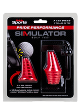 Pride Sports Simulator Golf Tees 7 Pack - Red