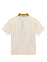 Walker Golf Things Kooka Knit Polo - Cream/Mustard