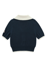 Walker Golf Things Womens Riviera Knitted Polo - Navy/White