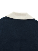 Walker Golf Things Womens Riviera Knitted Polo - Navy/White