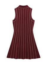 Walker Golf Things Womens Country Club Knit Dress - Maroon/Pink