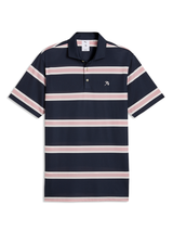 Puma x Arnold Palmer Pique Stripe Polo - Deep Navy/Rose Glow