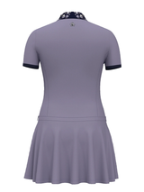 Original Penguin Women's Printed Collar Half Sleeve Golf Dress - Heirloom Lilac