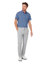 Original Penguin Geo Houndstooth Printed Polo - Blue Depths