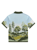 Walker Golf Things Blooming Grounds Knit Polo  - Garden Sky