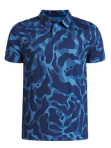 Under Armour Junior Boys Matchplay Printed Polo - Aegean Blue/Academy