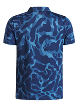 Under Armour Junior Boys Matchplay Printed Polo - Aegean Blue/Academy