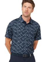 Callaway All Weather Statement Print Polo - Peacoat