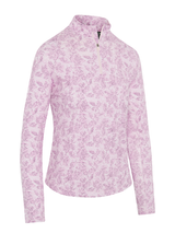 Callaway Women's Abstract Floral LS Sun Protection Top - Cherry Blossom