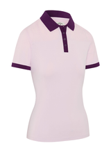 Callaway Women's Colourblock Rib Polo - Cherry Blossom