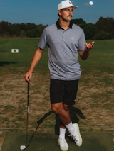 Walker Golf Things Members Polo - Black/Tan
