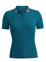 G/FORE Women's Tech Nylon Rib Polo - Marine Teal