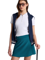 G/FORE Women's 2-Tone Rib Knockout A-Line 16" Skort - Marine Teal