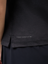 TravisMathew Women's Skyloft Light SS Polo - Heather Black