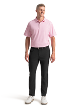 FootJoy Scallop Geo Pique Polo Shirt (Athletic Fit) - Vivid Violet/White/Pink