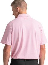 FootJoy Scallop Geo Pique Polo Shirt (Athletic Fit) - Vivid Violet/White/Pink
