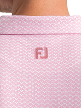 FootJoy Scallop Geo Pique Polo Shirt (Athletic Fit) - Vivid Violet/White/Pink