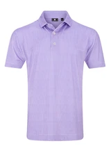 FootJoy Stellar Print Lisle Polo Shirt (Athletic Fit) - Pink/Vivid Violet/White