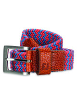 FootJoy Fashion Braided Belt - Coastal Blue/Nantucket Red