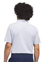 adidas Ultimate365+ Pencil Stripe Climacool Polo - White/Collegiate Navy