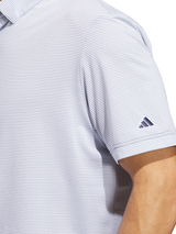 adidas Ultimate365+ Pencil Stripe Climacool Polo - White/Collegiate Navy