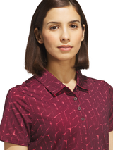 adidas Women's Performance Printed Polo Shirt - Maroon