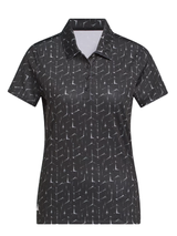 adidas Women's Performance Printed Polo Shirt - Black