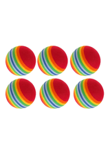 Redback Foam Practice Balls 6 Pack - Rainbow