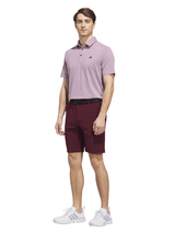 adidas Performance Textured Polo Shirt - Maroon/White