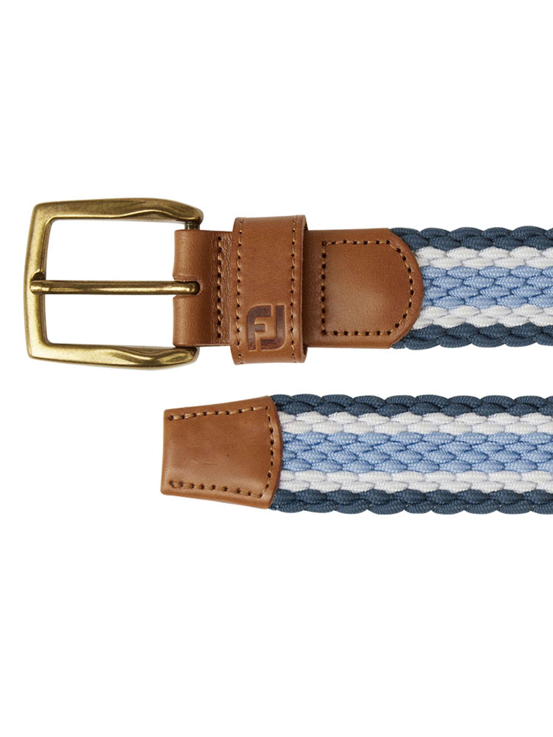 FootJoy Fashion Braided Mens Belt - Ink/White/Dusk Blue | GolfBox
