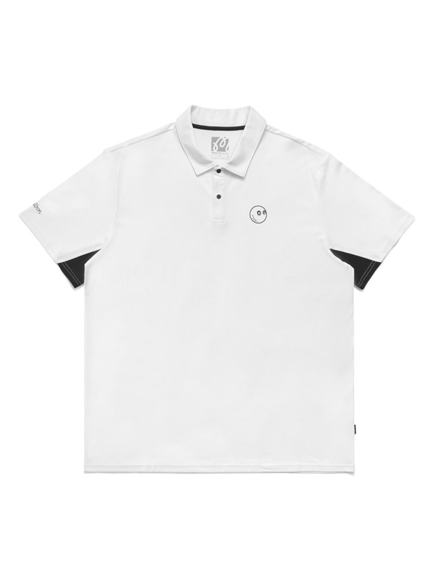 Malbon Performance Pique Polo - White/Black | GolfBox