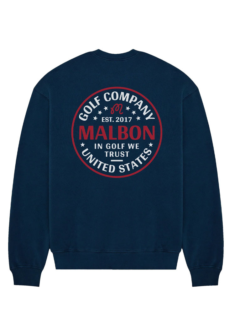 Navy Golf Logo Crewneck Original Sweatshirt Jones Badge Navy