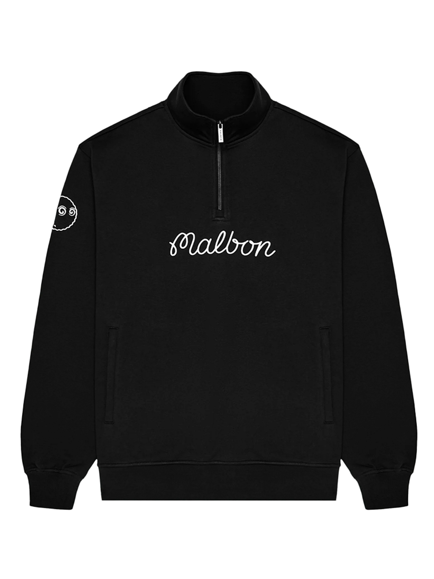 Malbon X CLUBHAUS クラブハウスCrewneck Black M Malbon X CLUBHAUS クラブハウスCrewneck Black M Malbon X