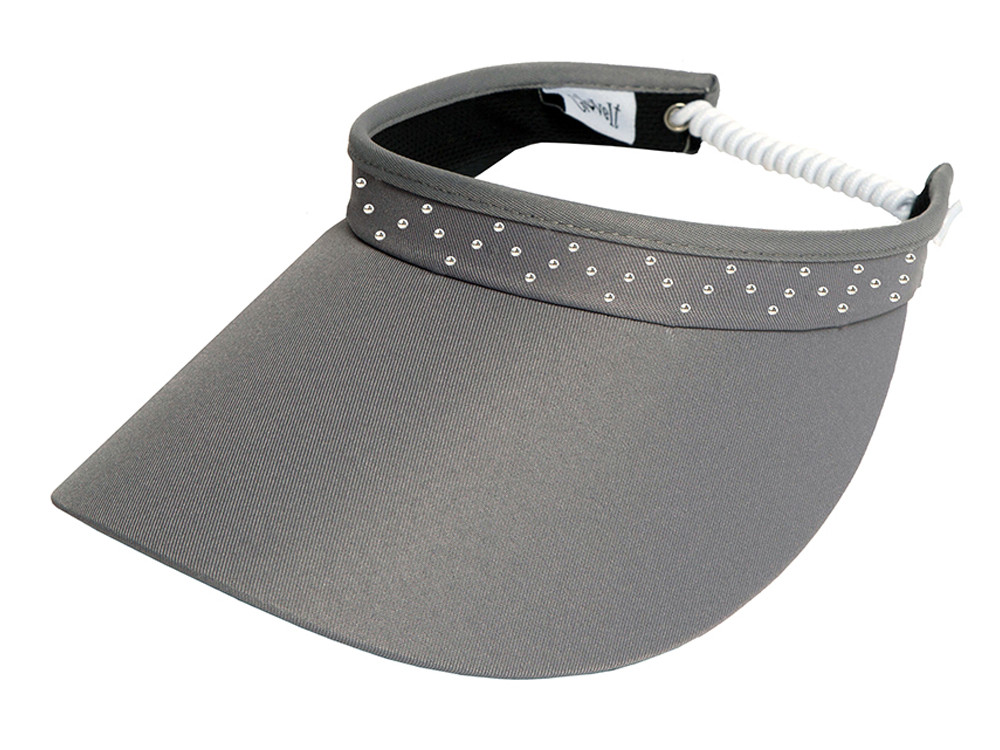 Glove It Bling Crystal Coil Visor Grey Ladies Polyester GolfBox