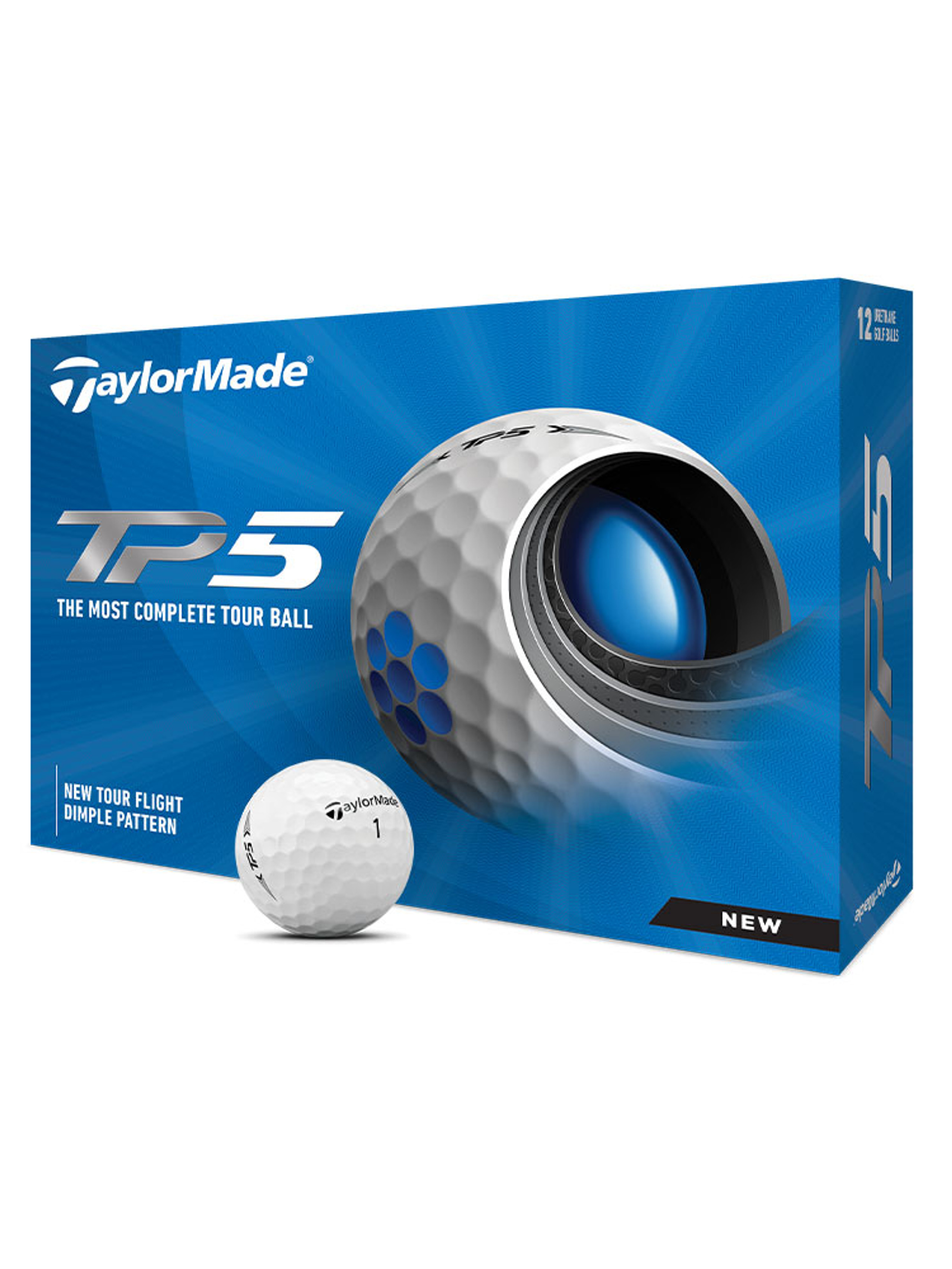 TaylorMade TP5 Golf Balls - 1 Dozen White - Mens | GolfBox