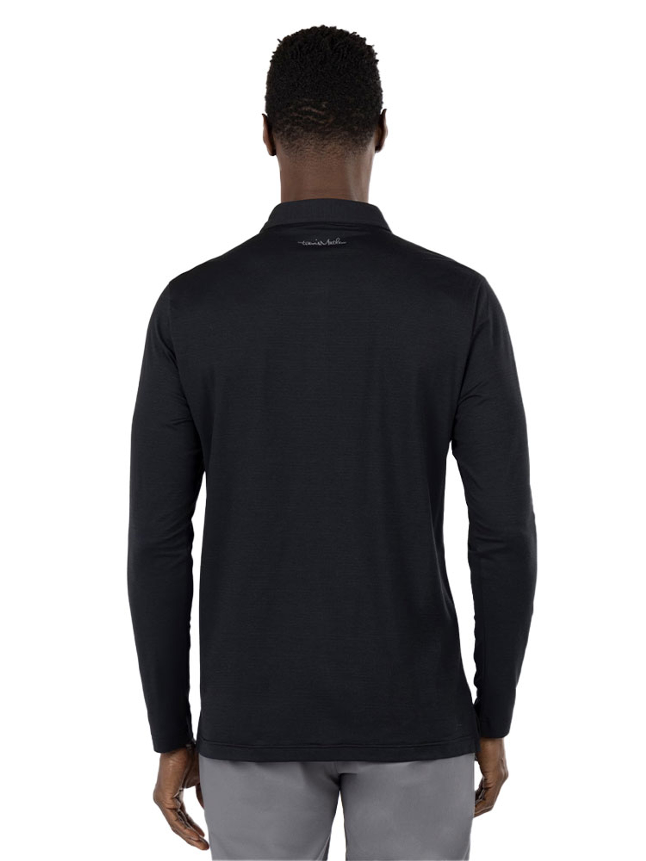 Travis Mathew The Heater 2.0 Long Sleeve Polo - Black - Mens | GolfBox