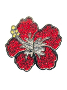 Navika Glitzy Hibiscus Ball Marker