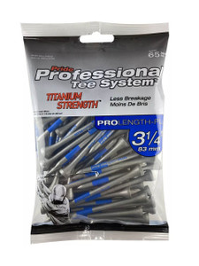 Pride PTS Titanium Tees 65 Pack 3.25 Inch Silver/Blue