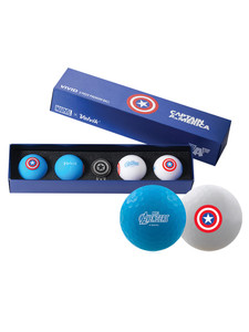 Marvel Golf Balls & Marker - 4 Pack Captain America