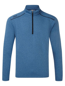 Ping Ramsey 1/2 Zip Ribbed Fleece - Snorkel Blue Marl