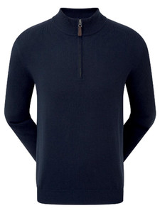 FootJoy Wool Blend 1/2 Zip Pullover - Navy